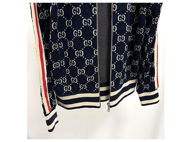 Gucci Giacca Technical Track con zip Blu - vista 7