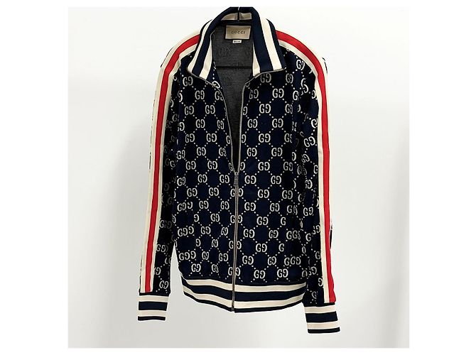 Gucci Giacca Technical Track con zip Blu - vista 9