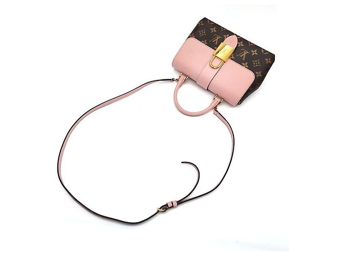 Louis Vuitton Monogram Rocky BB Borsa a mano rosa in tela - vista 4