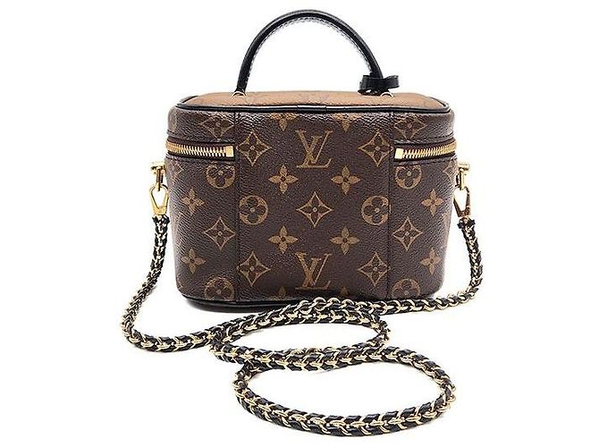 Borsa Louis Vuitton Monogram Vanity PM Marrone - vista 3