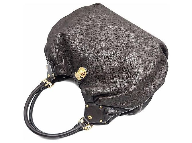 Borsa a mano Louis Vuitton Mahina in pelle marrone - vista 4