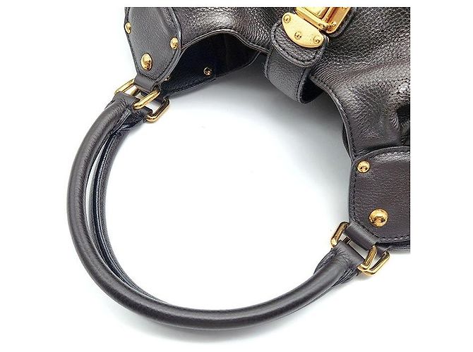 Borsa a mano Louis Vuitton Mahina in pelle marrone - vista 5