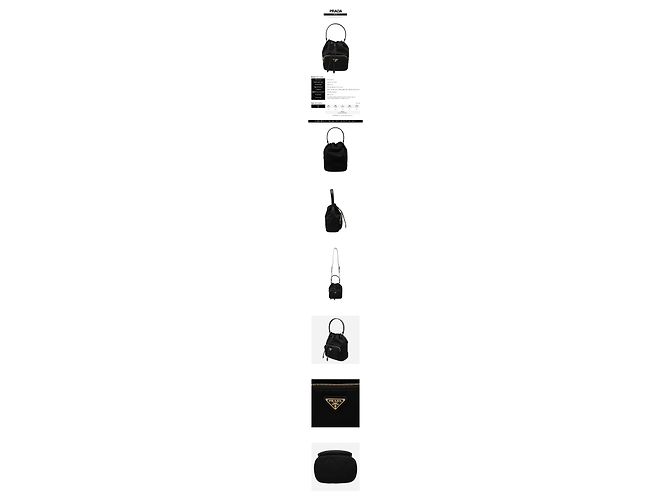 Prada Duet Nylon Bucket Bag Black - view 2