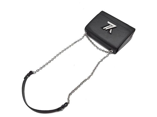 Louis Vuitton Epi Twist MM Borsa in pelle nera Nero - vista 4