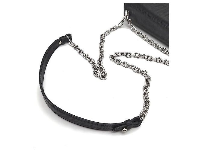Louis Vuitton Epi Twist MM Borsa in pelle nera Nero - vista 5