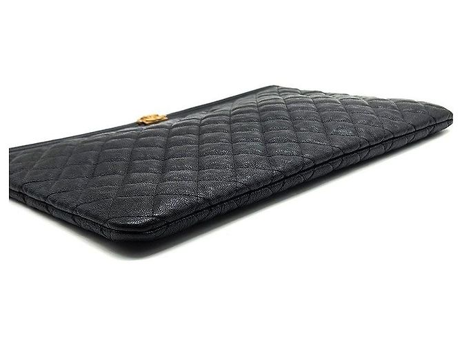 Chanel Clutch Caviar Boy Large Nero - vista 6