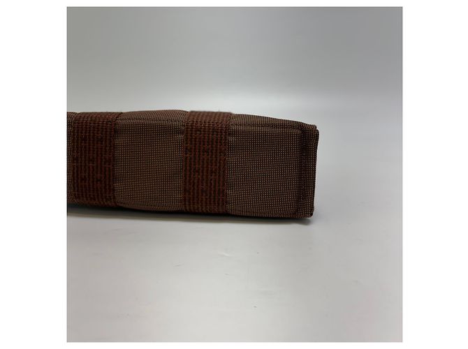 Hermès Borsa Tote Furuto Canvas PM Brown (Top Grade) Marrone - vista 15