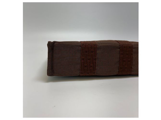 Hermès Borsa Tote Furuto Canvas PM Brown (Top Grade) Marrone - vista 16