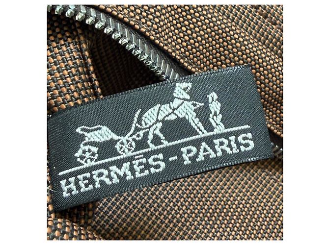 Hermès Borsa Tote Furuto Canvas PM Brown (Top Grade) Marrone - vista 20