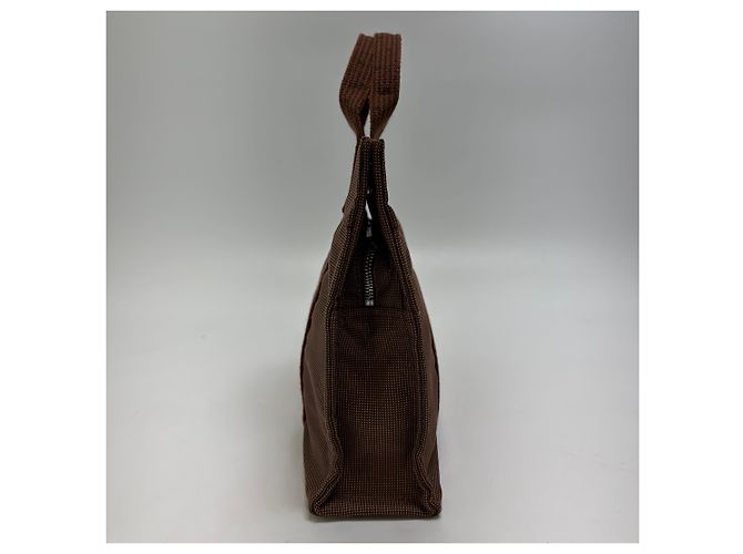 Hermès Borsa Tote Furuto Canvas PM Brown (Top Grade) Marrone - vista 6