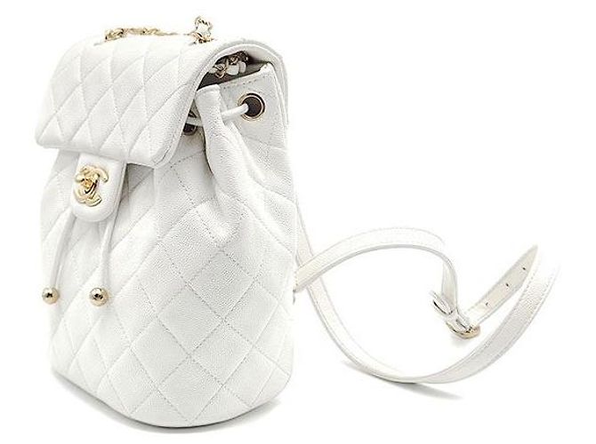 Chanel Zaino Piccolo Caviar Urban Spirit Bianco - vista 2