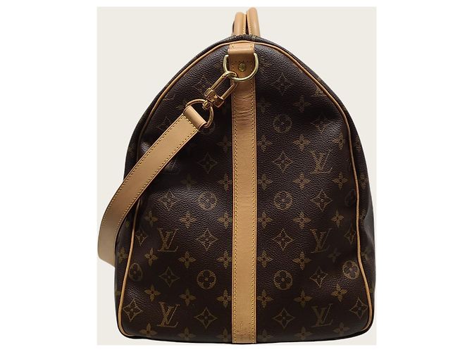 Louis Vuitton Monogram Bandoulière Keepall with Chip Braun - Ansicht 4