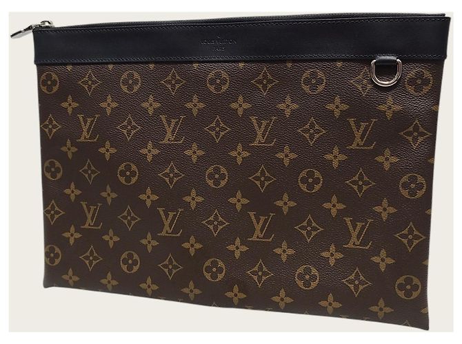 Louis Vuitton Pouch Discovery Monogram Macassar Marrone - vista 2