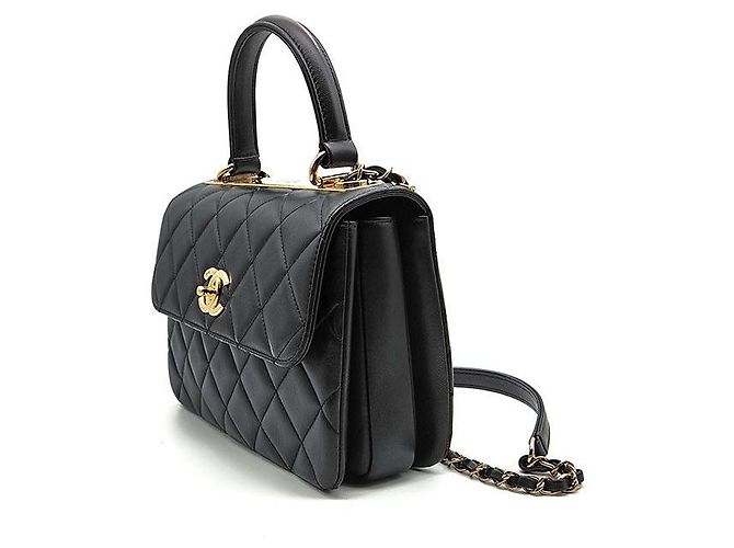 Borsa a mano Chanel Trendy CC Small in pelle nera Nero - vista 2