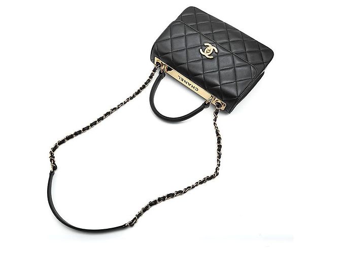 Borsa a mano Chanel Trendy CC Small in pelle nera Nero - vista 4