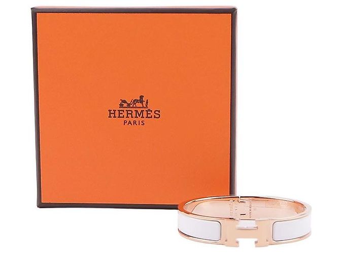 Hermès Pulsera Clickash Oro Rosa Blanco Naranja - vista 11