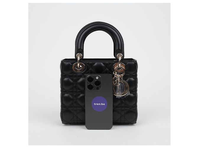 Dior Lady MY ABC Small Cannage Lammleder Tote Bag Schwarz - Ansicht 10