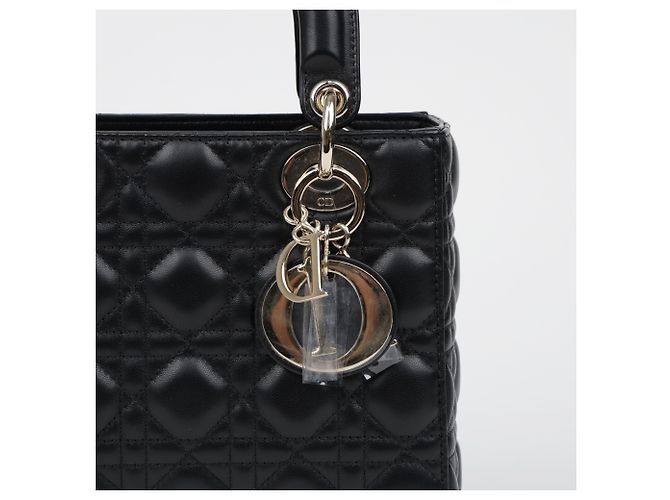 Dior Lady MY ABC Small Cannage Lammleder Tote Bag Schwarz - Ansicht 3
