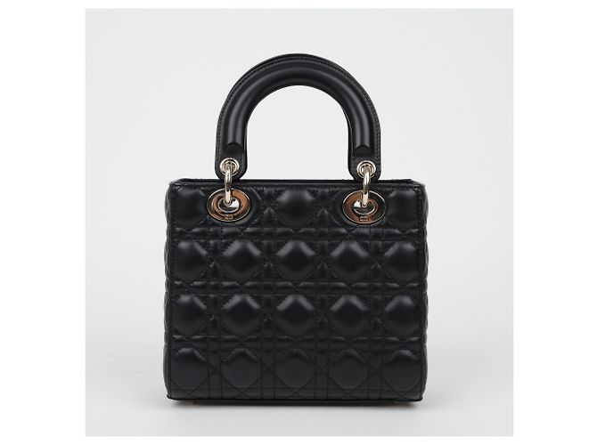 Dior Lady MY ABC Small Cannage Lammleder Tote Bag Schwarz - Ansicht 4