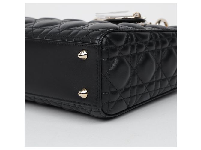 Dior Lady MY ABC Small Cannage Lammleder Tote Bag Schwarz - Ansicht 9