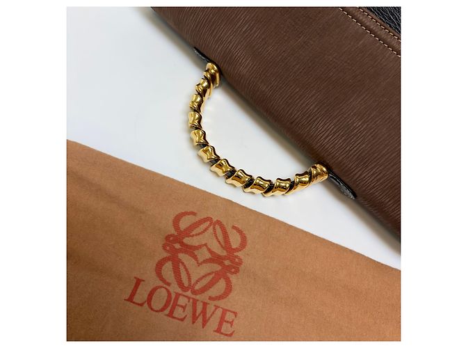 Loewe Velzquez Two-Tone Tote Bag mit Tragegriffen Braun - Ansicht 13