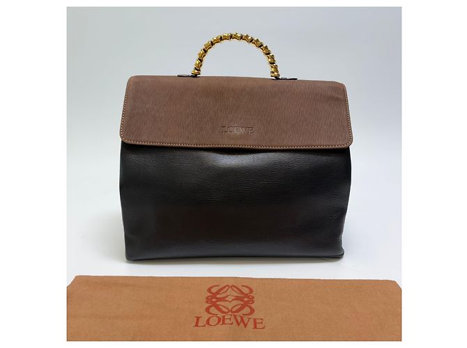 Loewe Velzquez Two-Tone Tote Bag mit Tragegriffen Braun - Ansicht 2