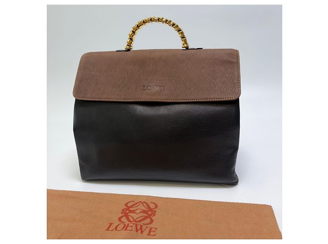 Loewe Velzquez Two-Tone Tote Bag mit Tragegriffen Braun - Ansicht 3