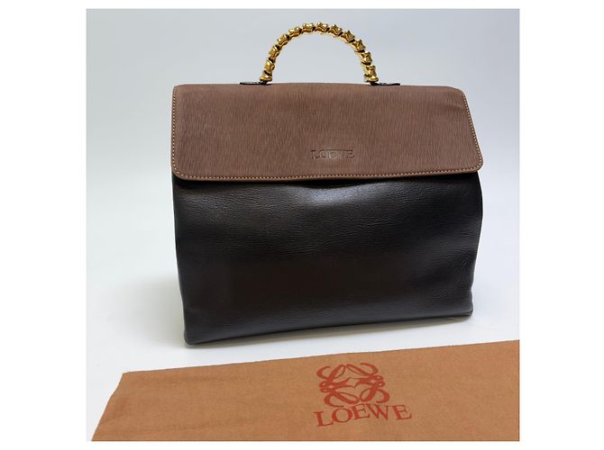 Loewe Velzquez Two-Tone Tote Bag mit Tragegriffen Braun - Ansicht 4