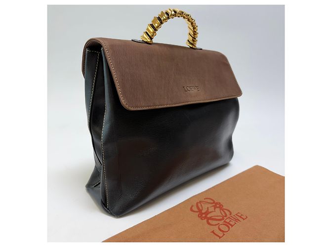Loewe Velzquez Two-Tone Tote Bag mit Tragegriffen Braun - Ansicht 5