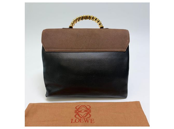 Loewe Velzquez Two-Tone Tote Bag mit Tragegriffen Braun - Ansicht 7