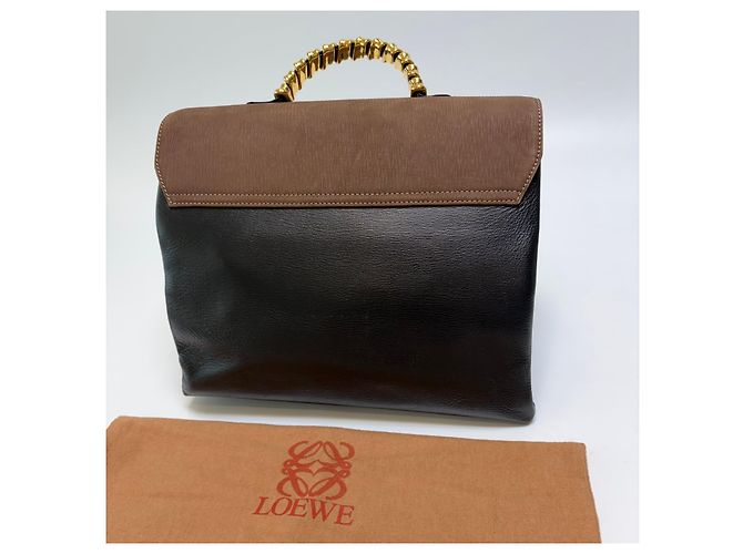 Loewe Velzquez Two-Tone Tote Bag mit Tragegriffen Braun - Ansicht 8