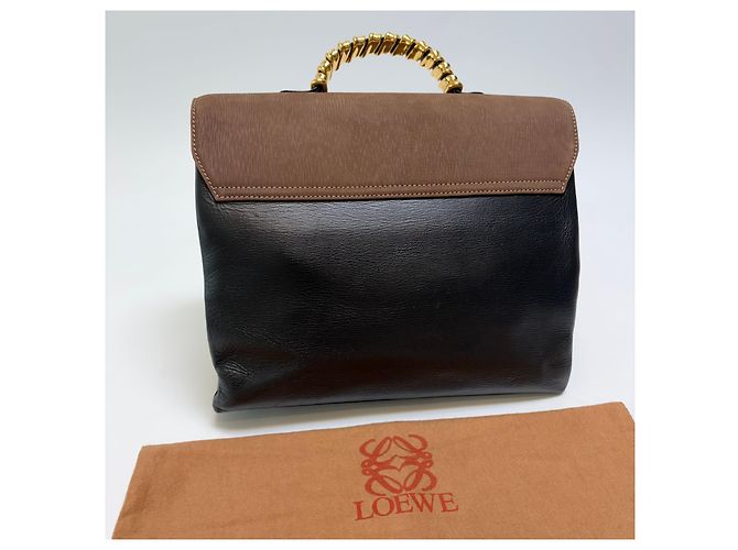 Loewe Velzquez Two-Tone Tote Bag mit Tragegriffen Braun - Ansicht 9