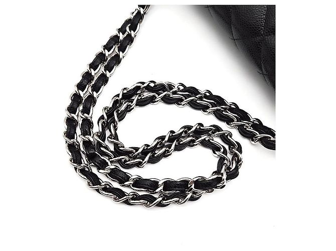 Chanel Caviar Classic Jumbo Borsa in pelle nera Nero - vista 5