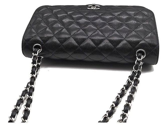 Chanel Caviar Classic Jumbo Borsa in pelle nera Nero - vista 6