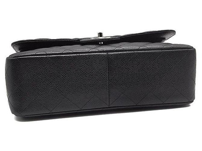 Chanel Caviar Classic Jumbo Borsa in pelle nera Nero - vista 7