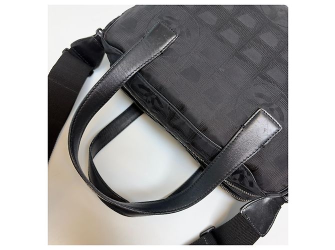 Borsa Tote 2WAY Chanel Nera in Jacquard di Nylon Nero - vista 14