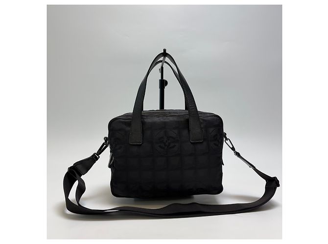 Borsa Tote 2WAY Chanel Nera in Jacquard di Nylon Nero - vista 2