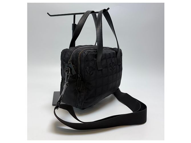 Borsa Tote 2WAY Chanel Nera in Jacquard di Nylon Nero - vista 5