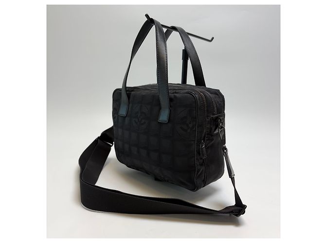 Borsa Tote 2WAY Chanel Nera in Jacquard di Nylon Nero - vista 6