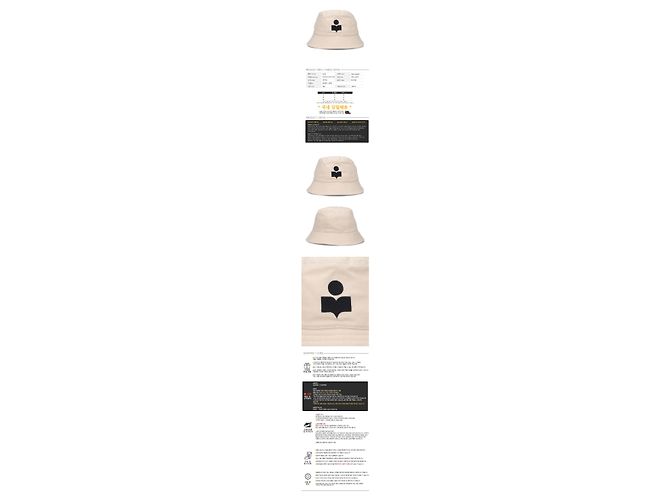 Isabel Marant Cappello Bucket con Logo Ricamato Ecru Black Bianco - vista 2