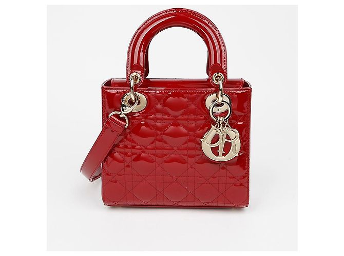 Dior Lady Small Patent Cannage Tote Bag Rot - Ansicht 2