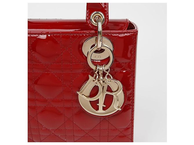 Dior Lady Small Patent Cannage Tote Bag Rot - Ansicht 3