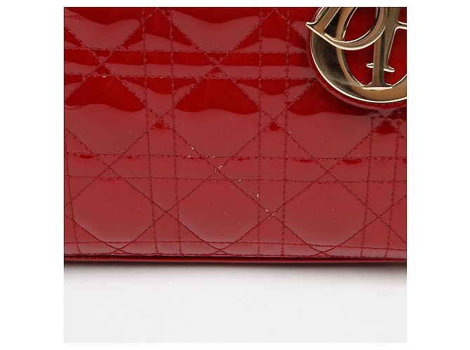 Dior Lady Small Patent Cannage Tote Bag Rot - Ansicht 4