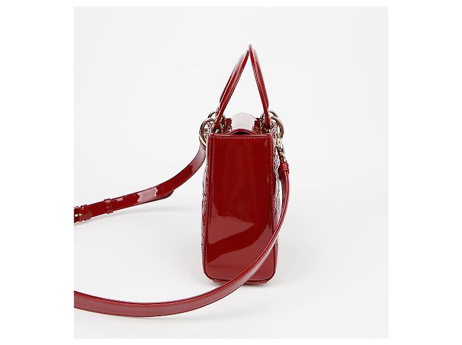 Dior Lady Small Patent Cannage Tote Bag Rot - Ansicht 6