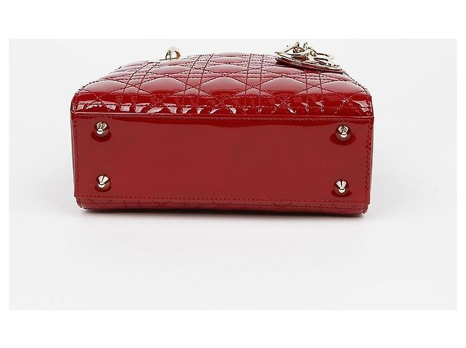 Dior Lady Small Patent Cannage Tote Bag Rot - Ansicht 7