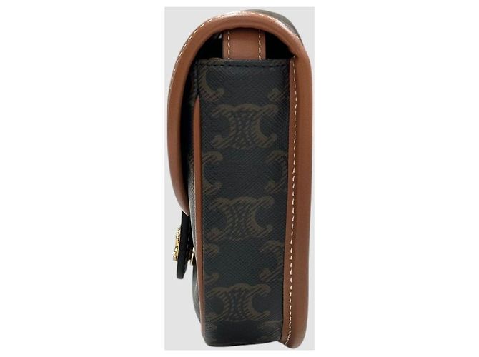 Céline Borsa a tracolla Triomphe Mini Versace Marrone - vista 4