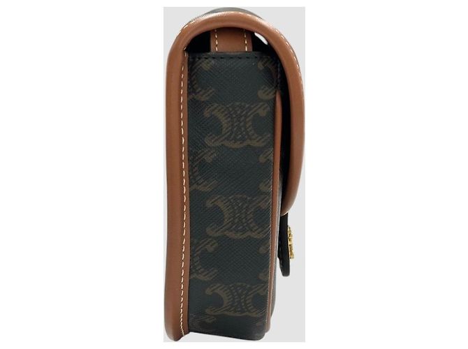 Céline Borsa a tracolla Triomphe Mini Versace Marrone - vista 5