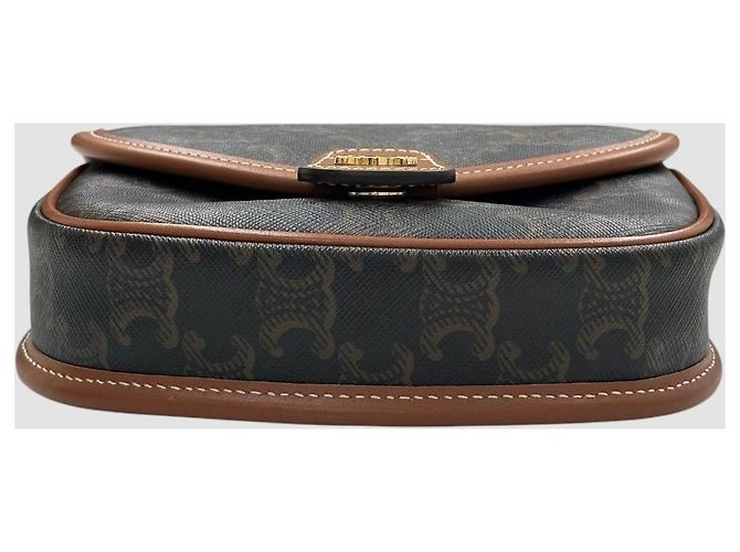 Céline Borsa a tracolla Triomphe Mini Versace Marrone - vista 7