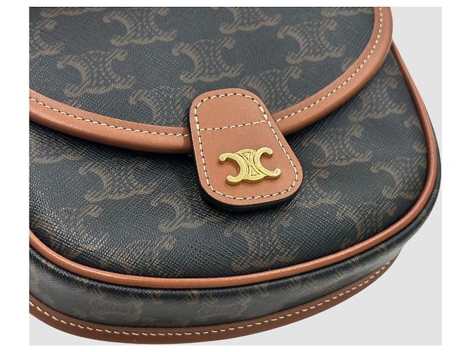 Céline Borsa a tracolla Triomphe Mini Versace Marrone - vista 9