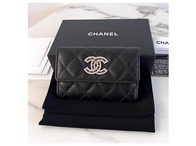 Chanel Flap Grained Shiny Caviar Wallet Black - view 2